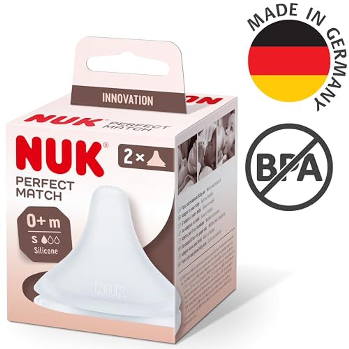 NUK Perfect Match S-zuiger klein 2 stuks – NUK