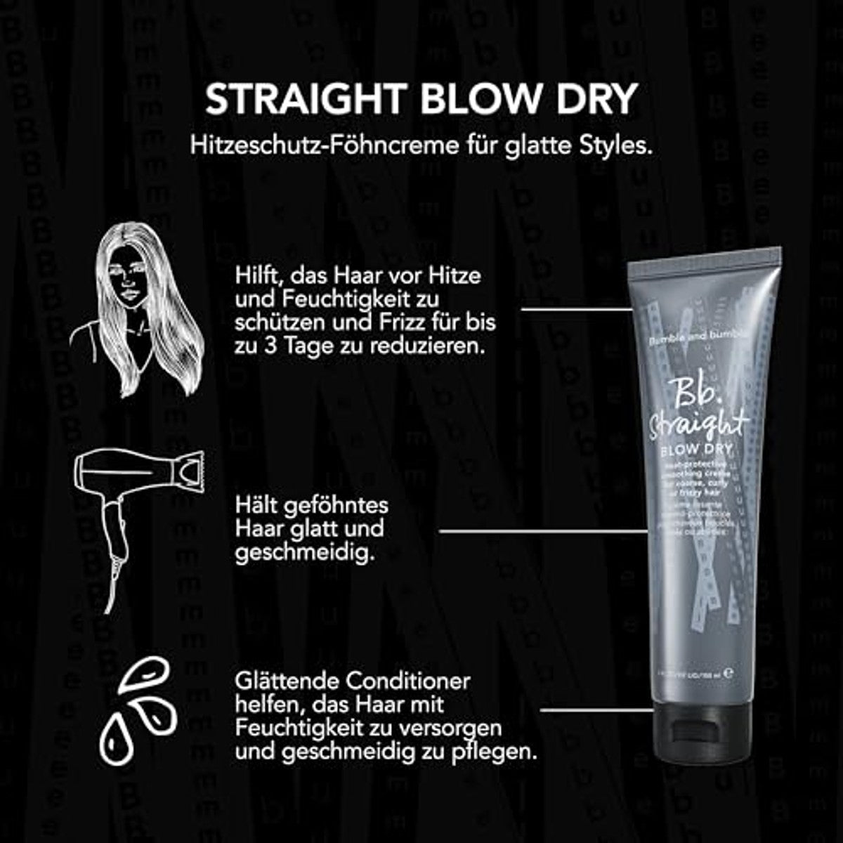 Bumble and bumble Straight Blow Dry Hittebeschermende Stylingcrème 150 ml - 3-pack