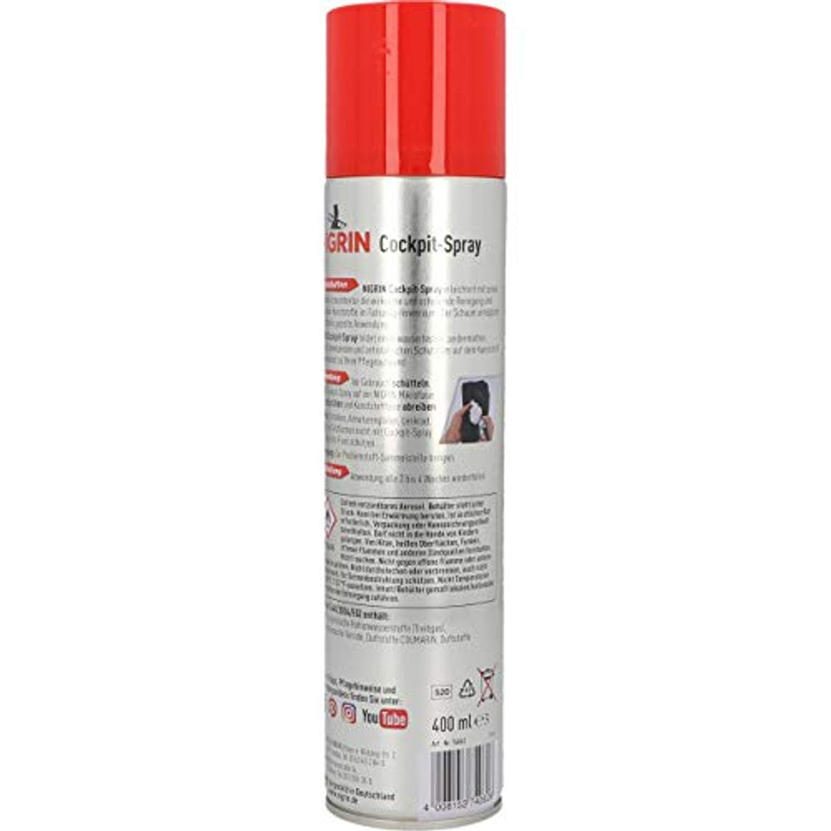 NIGRIN Cockpitspray vanille 6 x 400 ml - Voordeelverpakking