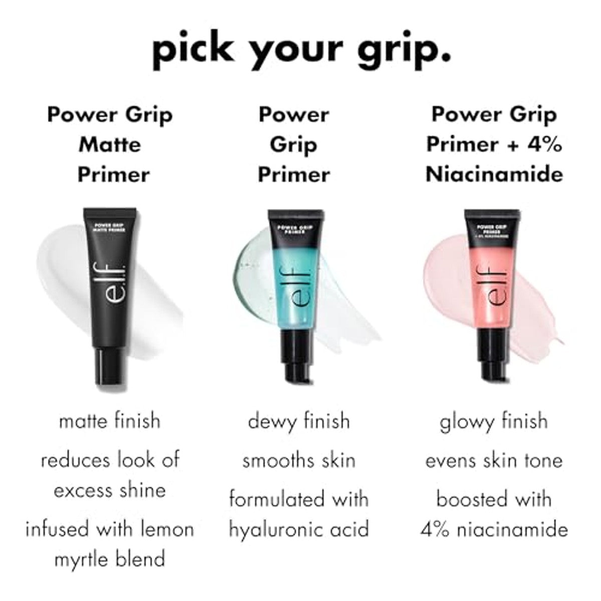 e.l.f. Power Grip Matte Primer, Matte Finish, Langdurig, Geschikt voor Alle Huidtypes, Infused with Lemon Myrtle Blend, Veganistisch & Cruelty-Free – e.l.f.