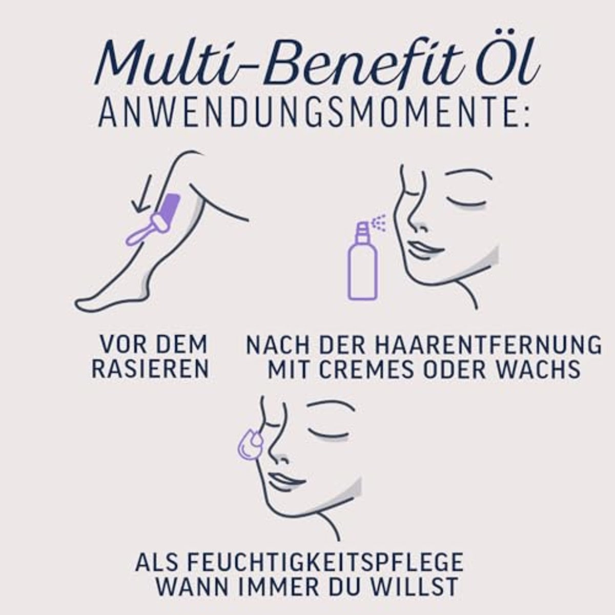 Veet Expert Multi-Benefit olie voor scheren en ontharen 6 x 100 ml - Voordeelverpakking