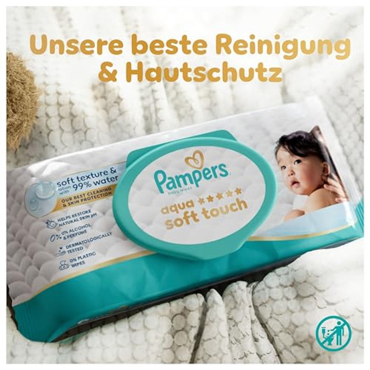 Pampers Aqua Soft Touch babydoekjes 18 x 48 (864 stuks) – Pampers