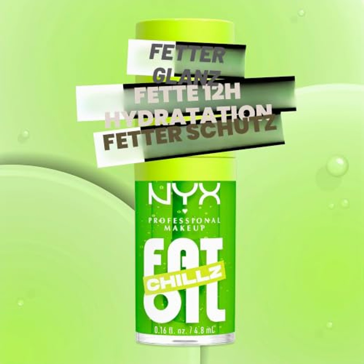 NYX PROFESSIONAL MAKEUP Fat Oil Chillz Kiwi Freezie 4,8 ml - 6 stuks