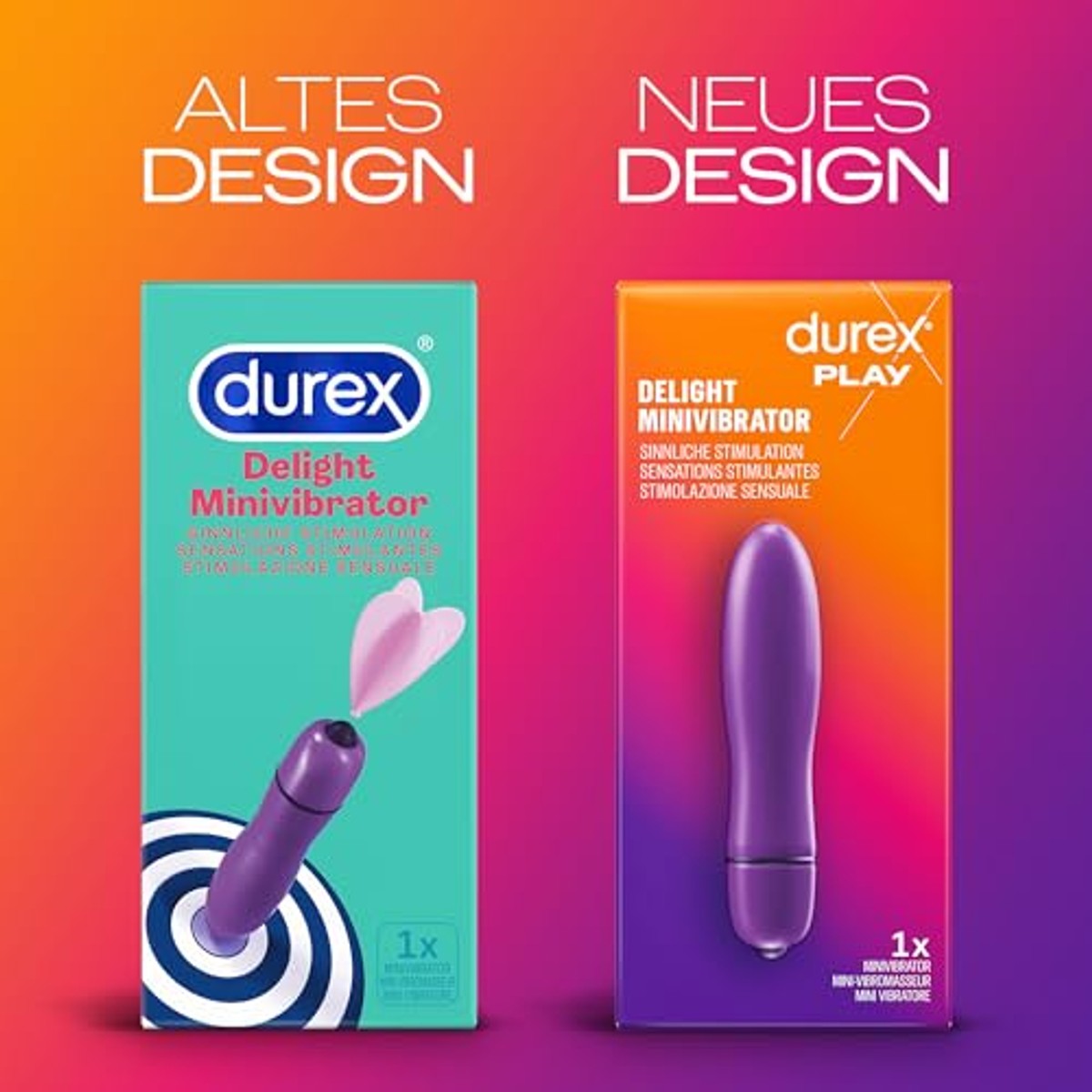 Durex Intense Delight Mini-Vibrator 3 x 1 stuk - Voordeelverpakking