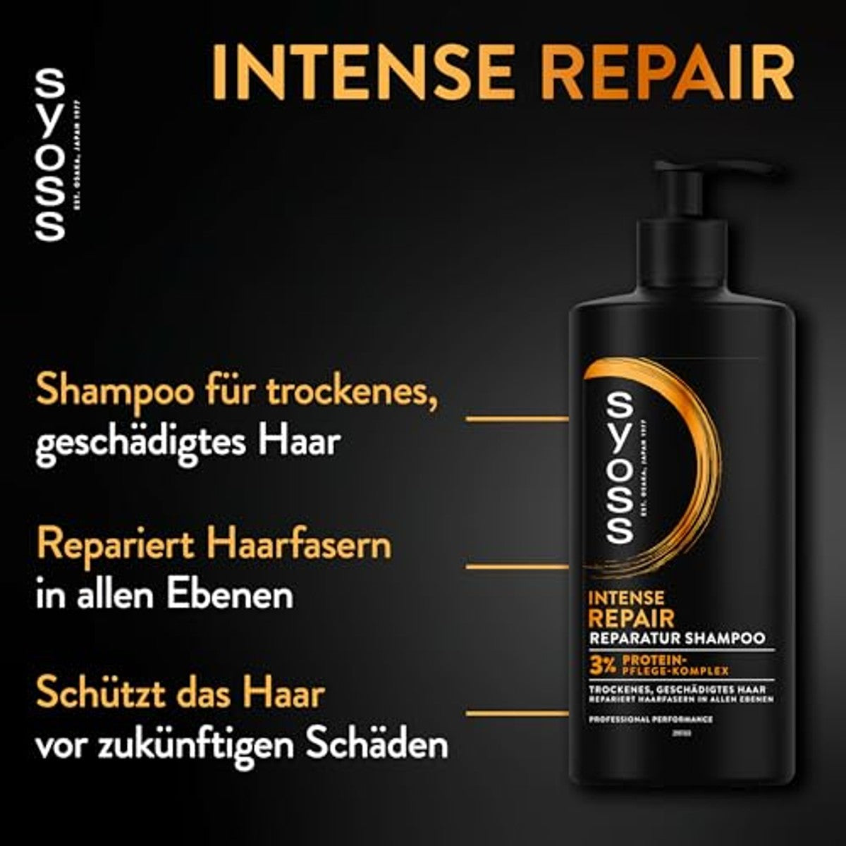 Syoss Intense Repair Shampoo 440 ml - 3 stuks