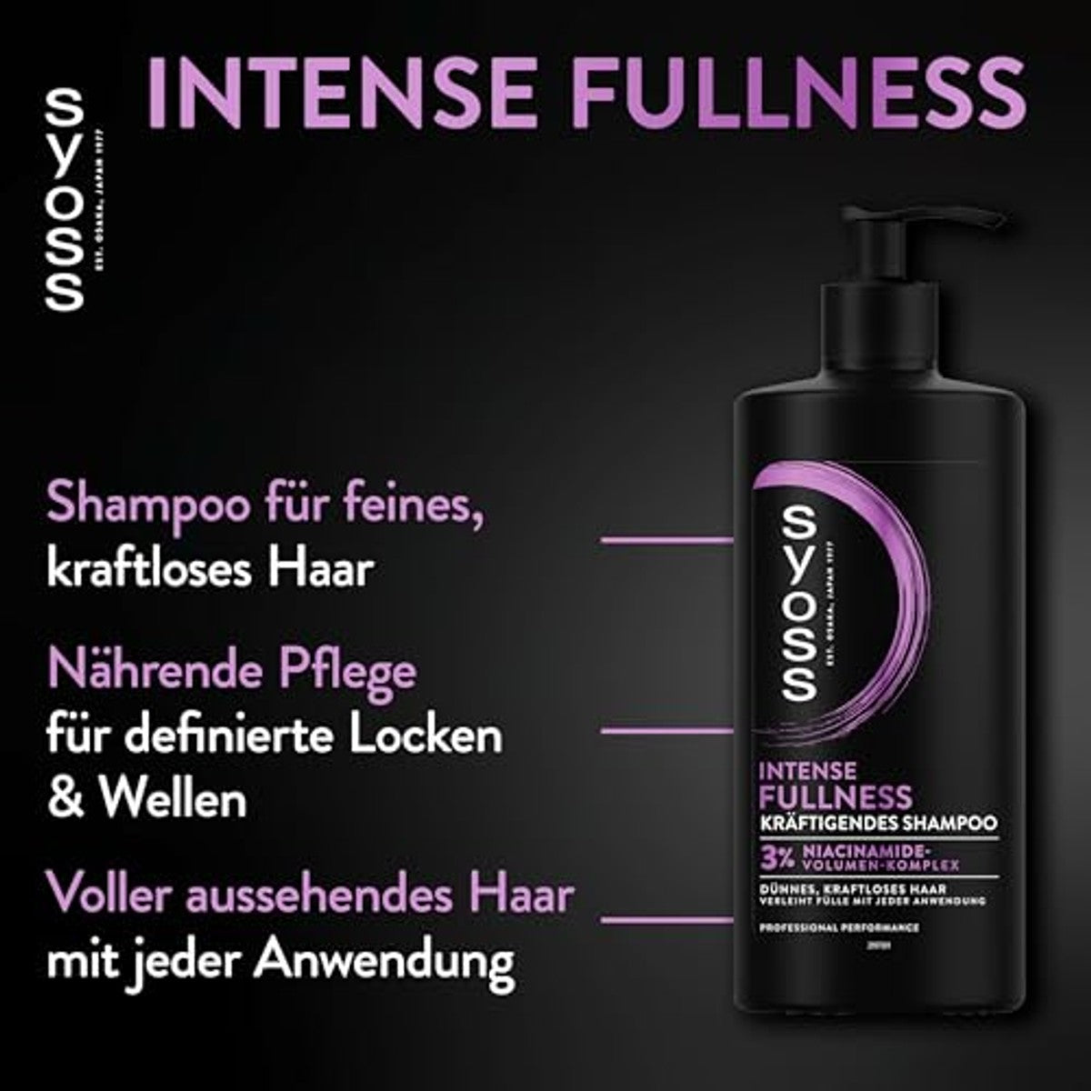 Syoss Intense Fullness Shampoo 440 ml - 6 stuks