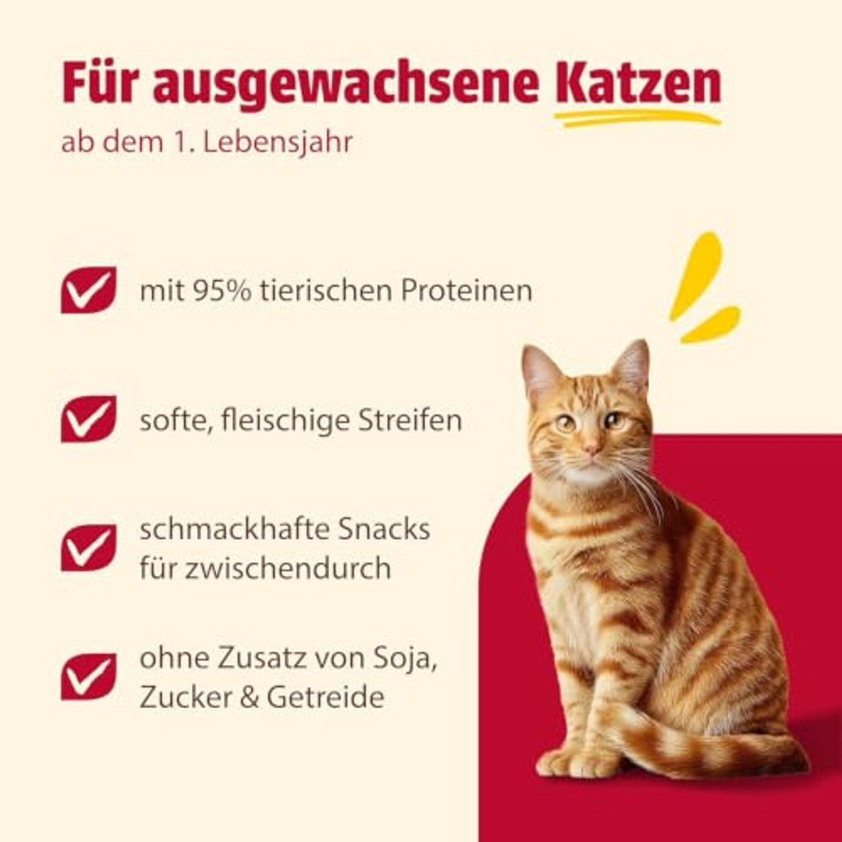 animonda Carny Meat Strips kattensnack kip + zalm 10 x 50 g - 6-pack