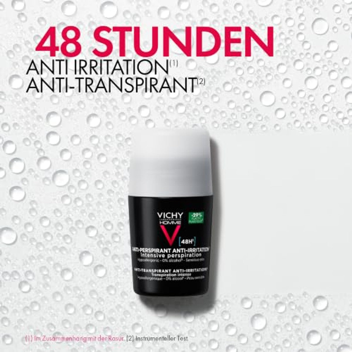 Vichy Homme Anti-Transpirant 48H Roll-On voor de Gevoelige Huid 2 x 50 ml - 3-pack