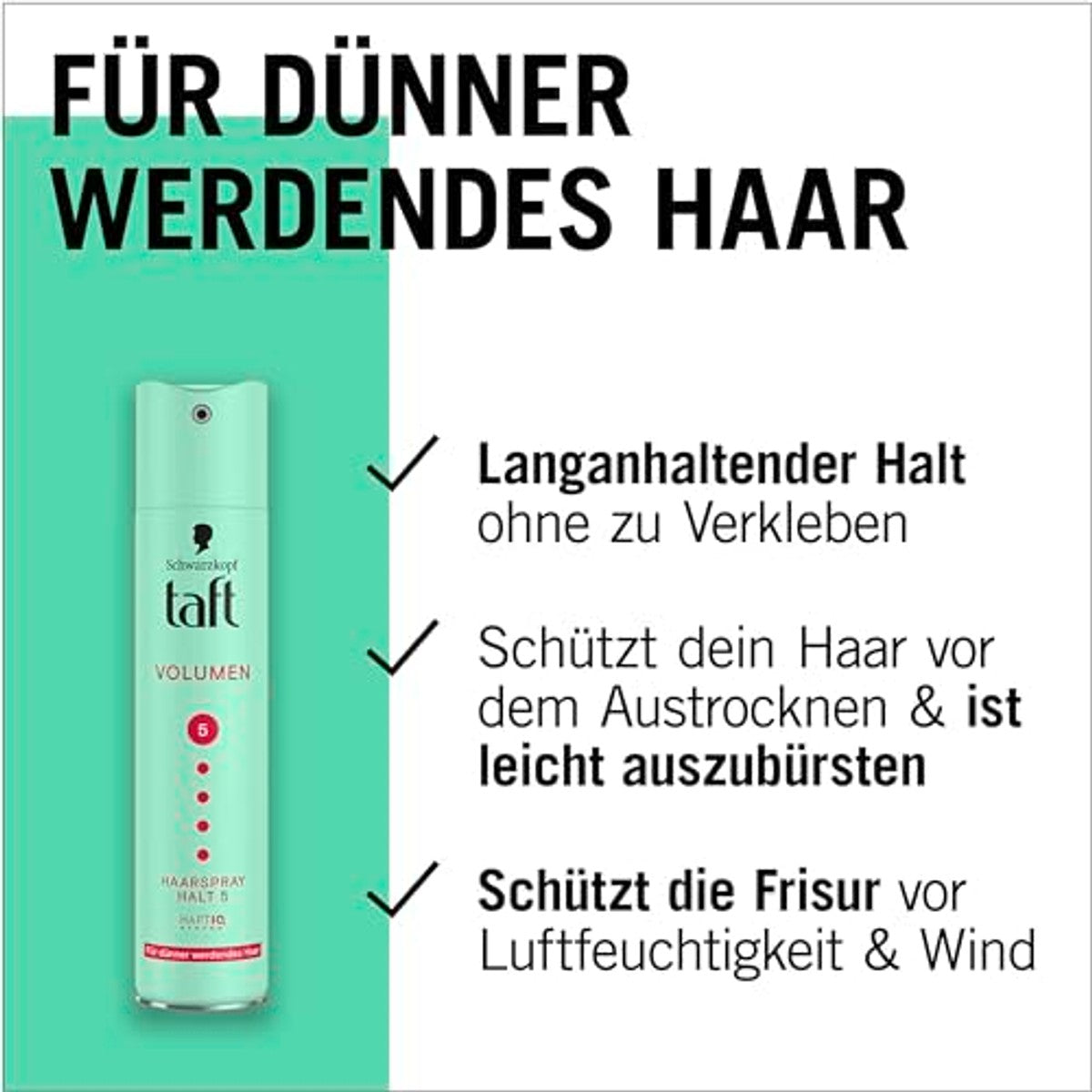 TAFT Volume Haarspray Houdgraad 5 3 x 250 ml - Voordeelverpakking
