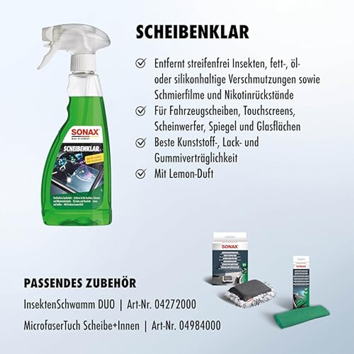 SONAX Ruitenreiniger 6 x 500 ml - Voordeelverpakking