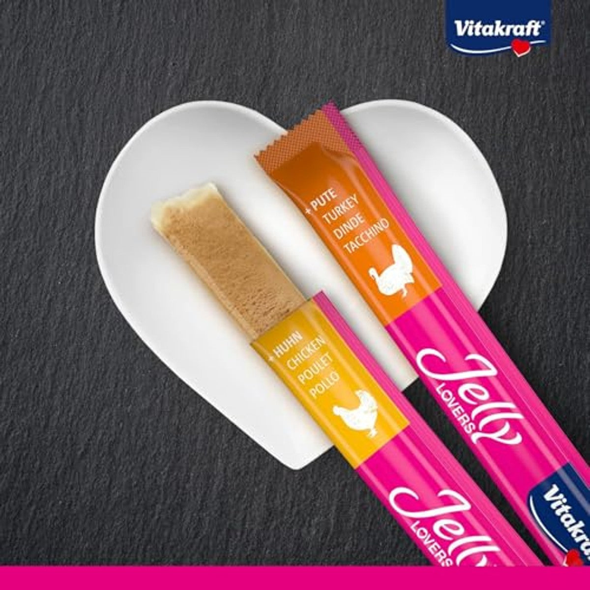 Vitakraft Jelly Lovers kattensnack kip kalkoen 6 x 15 g - 3-pack