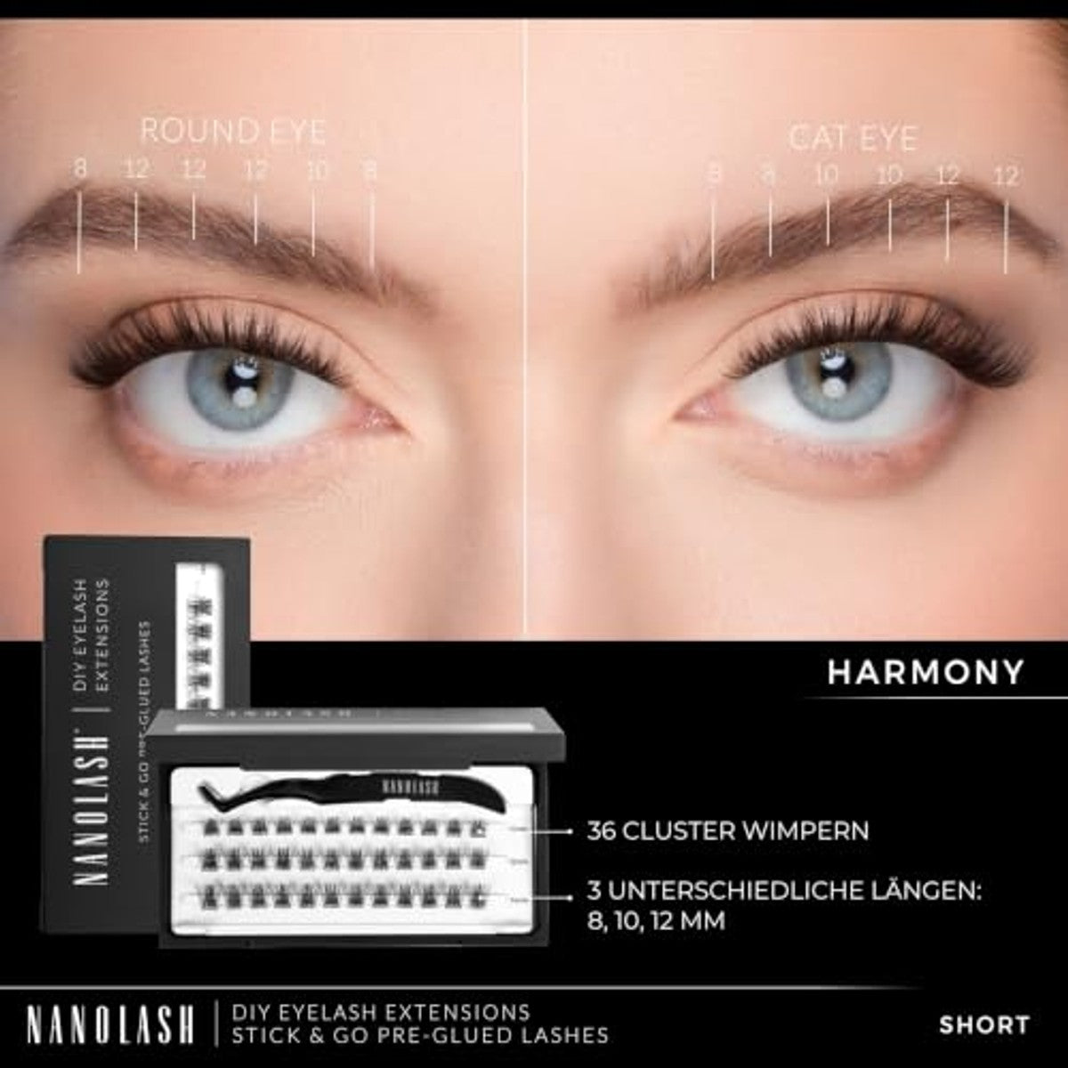 Nanolash Pre-Glued Wimperplukjes Roze - 6-pack