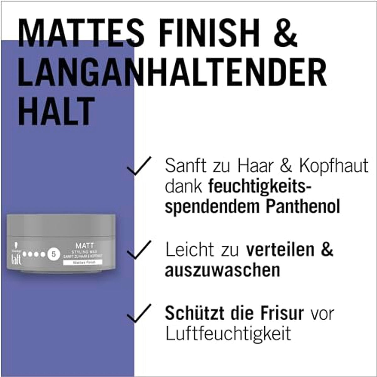 TAFT Styling Wax Matt 3 x 75 ml - Voordeelverpakking