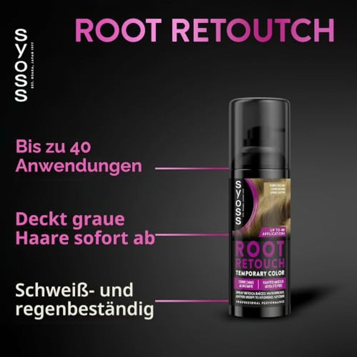 Syoss Root Retouch Herstelspray Donkerblond 1 x 120 ml – Syoss