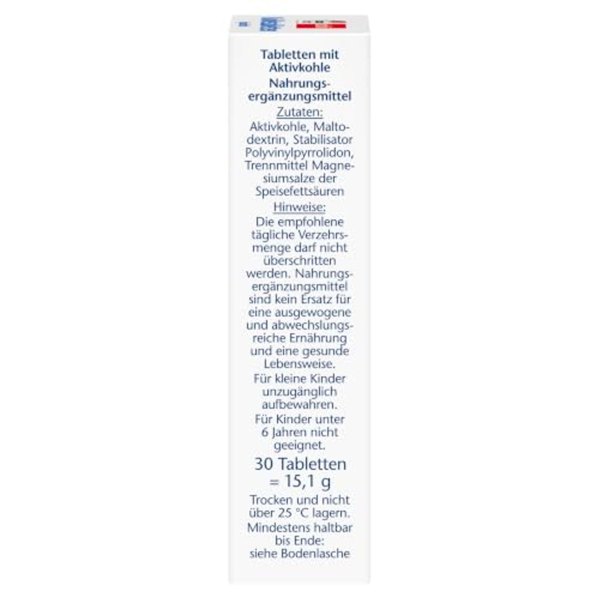 Doppelherz Plantaardige Kooltabletten tegen Winderigheid 30 tabletten - 3-pack