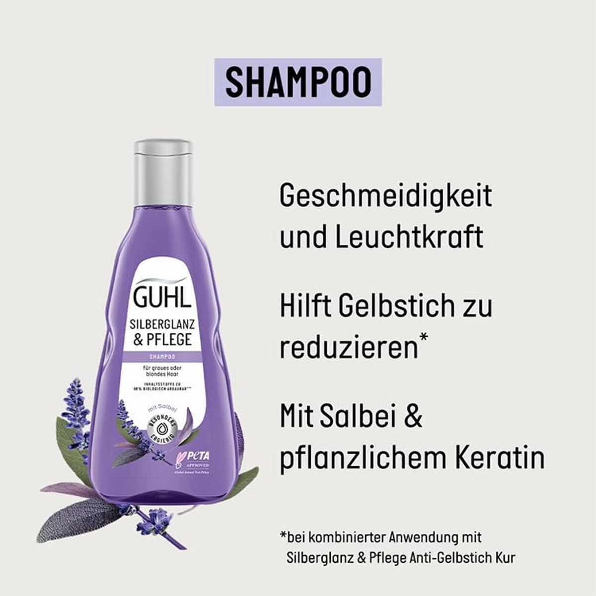 Guhl Zilverglans en verzorgende shampoo 3 x 50 ml - Voordeelverpakking