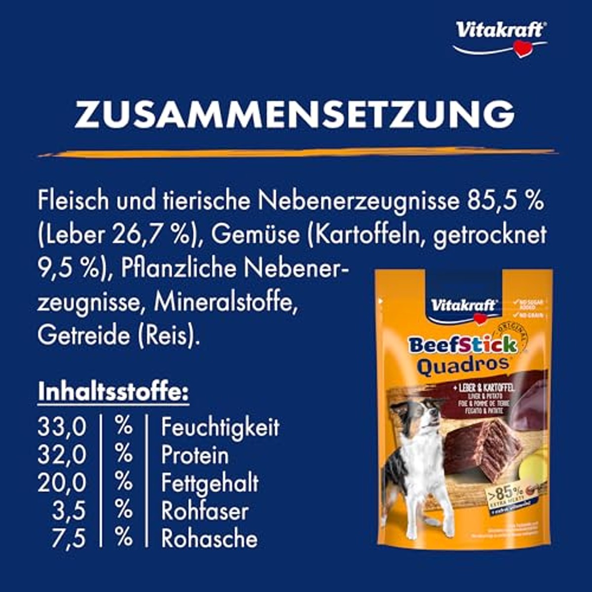 Vitakraft Beef Stick Vleessnack Lever en Aardappel 70 g - 6-pack