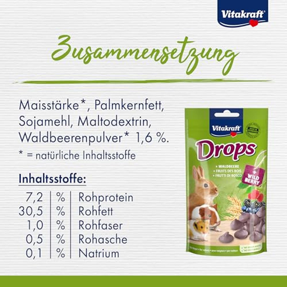 Vitakraft Nager Drops, bosbessen – Vitakraft