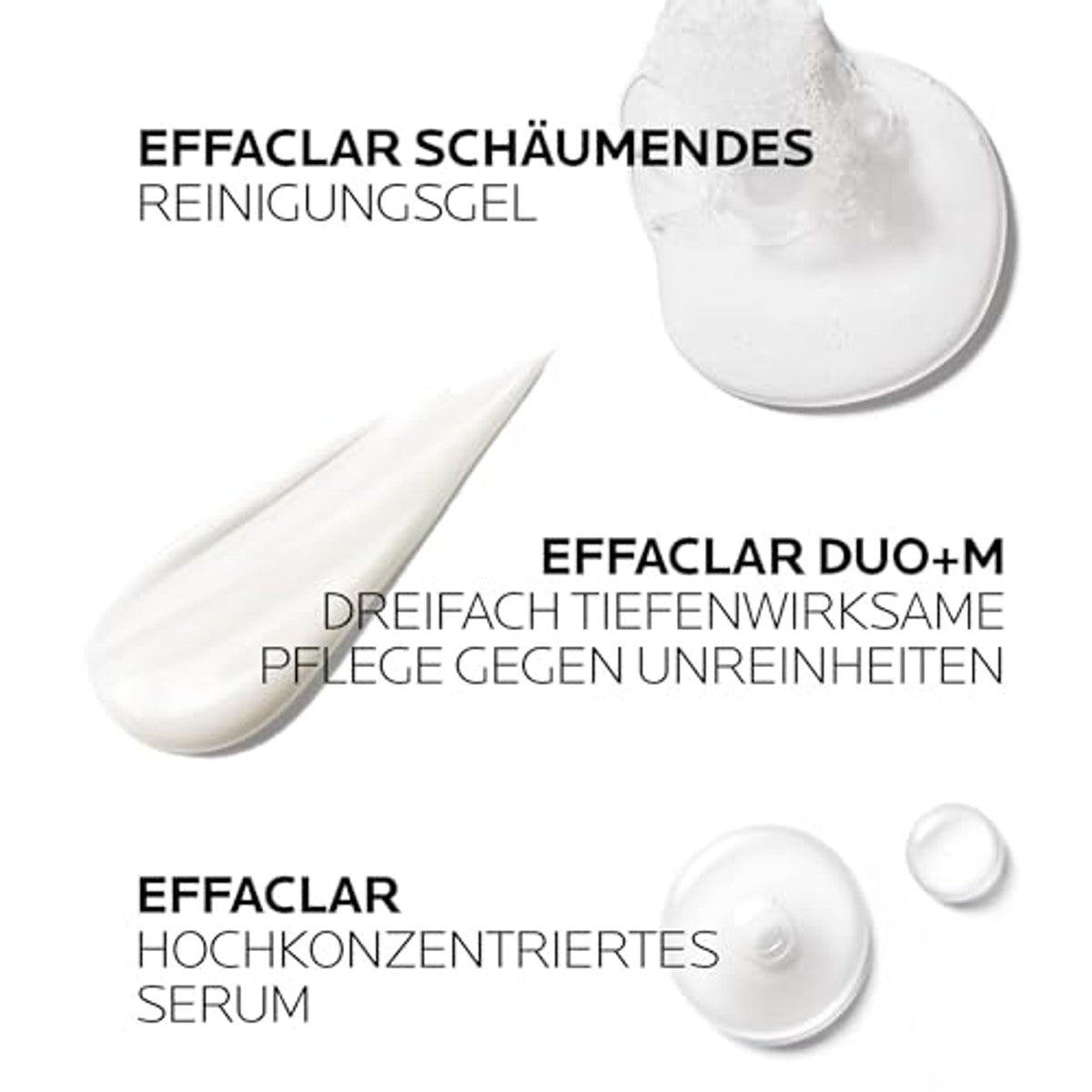 La Roche-Posay Effaclar Set met Reinigingsgel, Duo+M Crème en Peelingserum - 6-pack