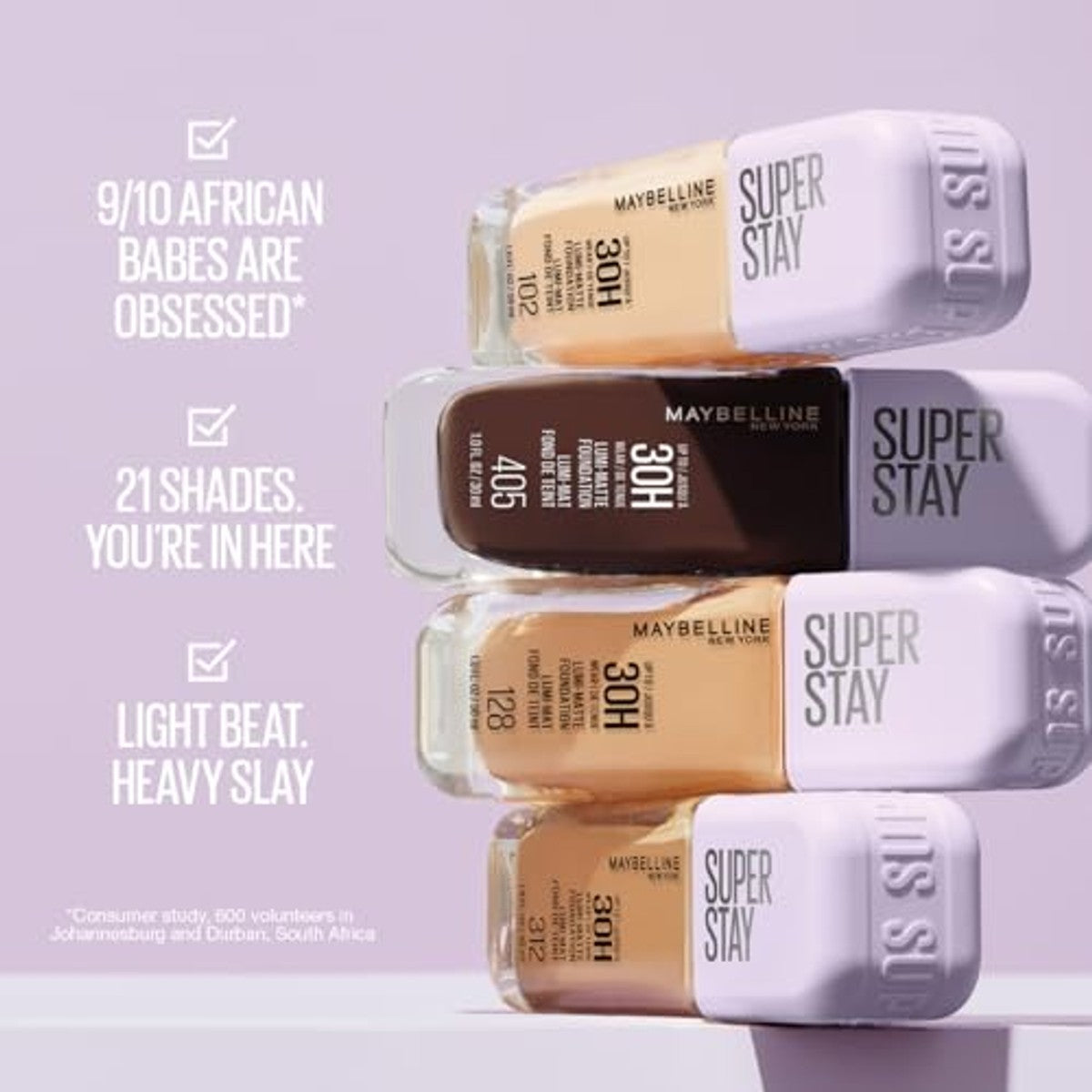 Maybelline New York Vloeibare make-up met lange grip, extreem resistent, lichtgevende matte afwerking, verrijkt met aminozuren, voor alle huidtypes, Superstay 30H Lumi-mat, kleur 332 – MAYBELLINE