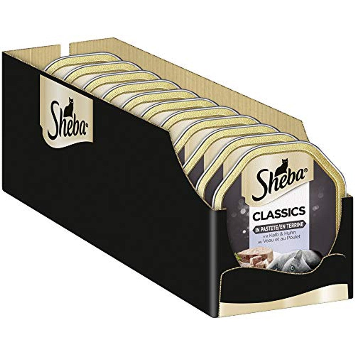 Sheba Classics natvoer kattenvoer paté kalf en kip 22 x 85 g - 3-pack