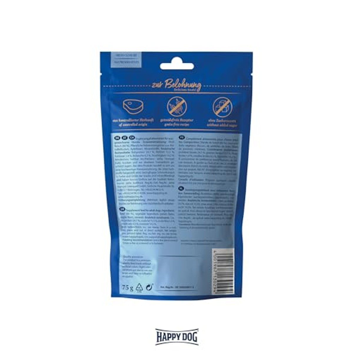 Happy Dog Meat Snack Allgäu hondensnack rundvlees 75g - 6-pack