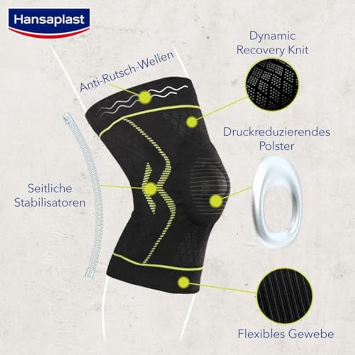 Elastoplast Hansaplast Performance kniebandage L/XL - 3-pack