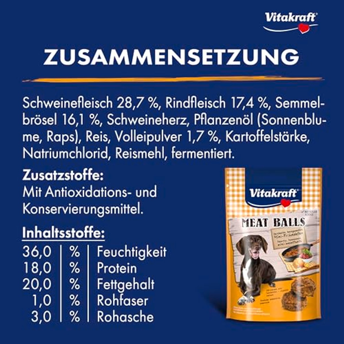 Vitakraft Meat Balls hondensnack met vlees 1 x 80 g - 3-pack – foto 5