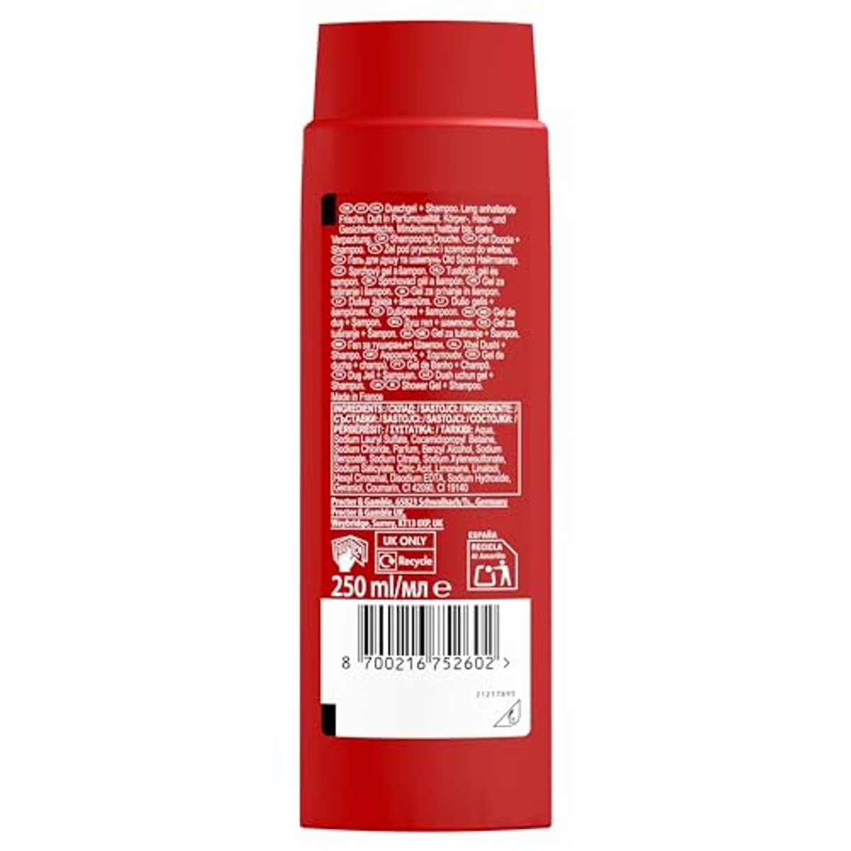 Old Spice Nightpanther mannen douchegel & shampoo 3 x 250 ml - Voordeelverpakking
