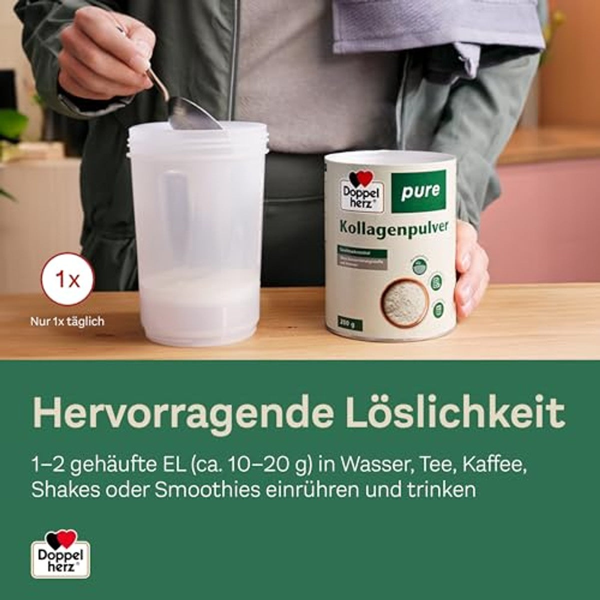 Doppelherz Pure Collageenpoeder Smaakneutraal 2 x 200 g - 6-pack