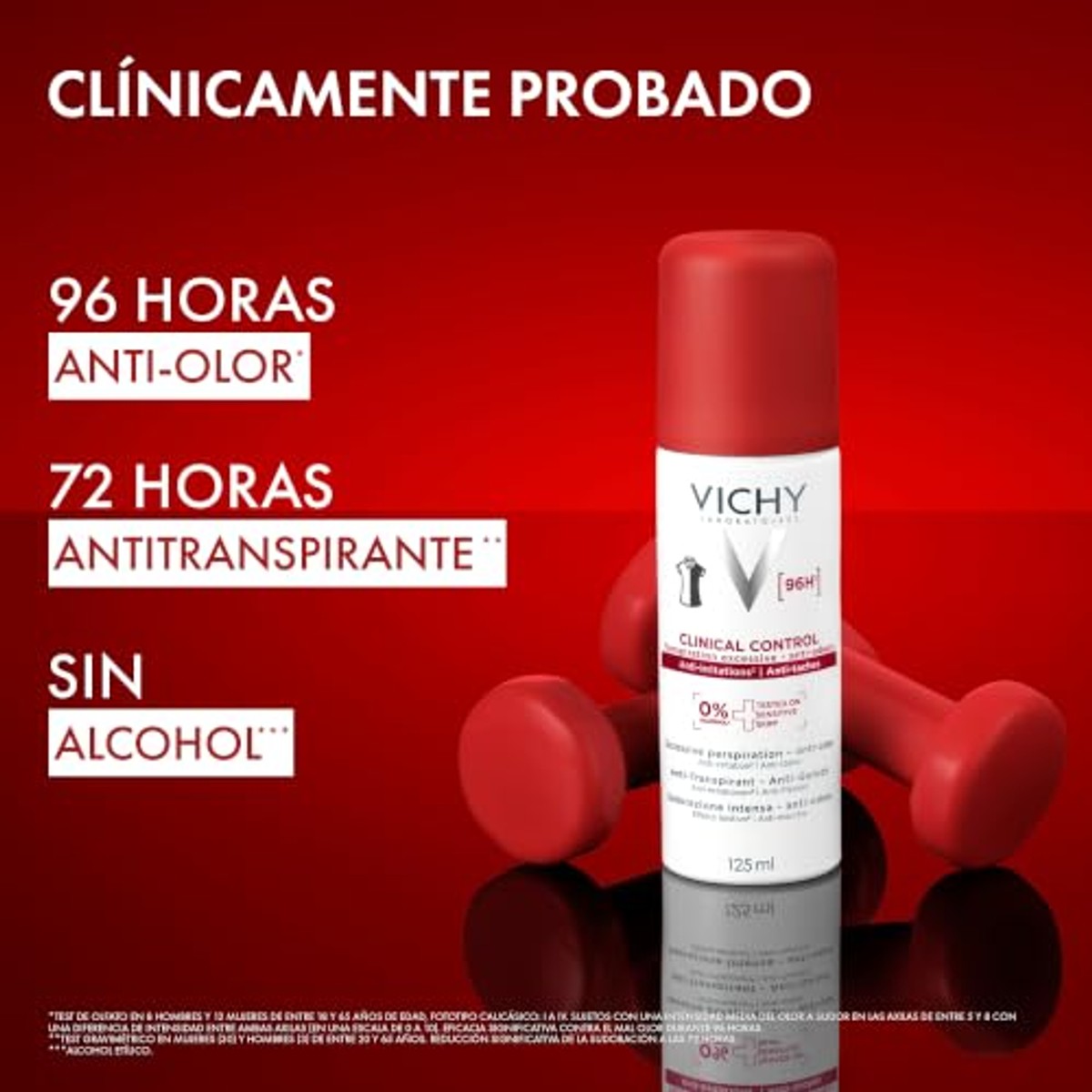 Vichy Dermo-Tolerance Clinical Control Deo Spray 96h voor Dames 125 ml