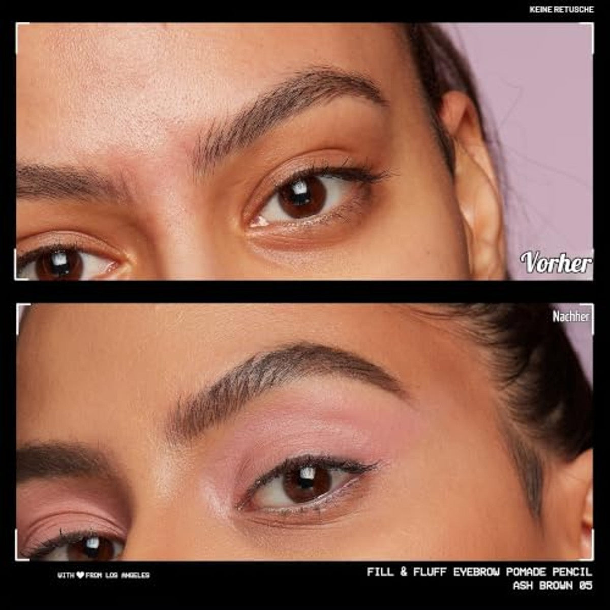 NYX Professional Makeup Wenkbrauwstift met wasformule, nauwkeurige punt en mengborstel, Fill & Fluff Eyebrow Pomade Pencil, Ash Brown (bruin) – NYX PROFESSIONAL MAKEUP