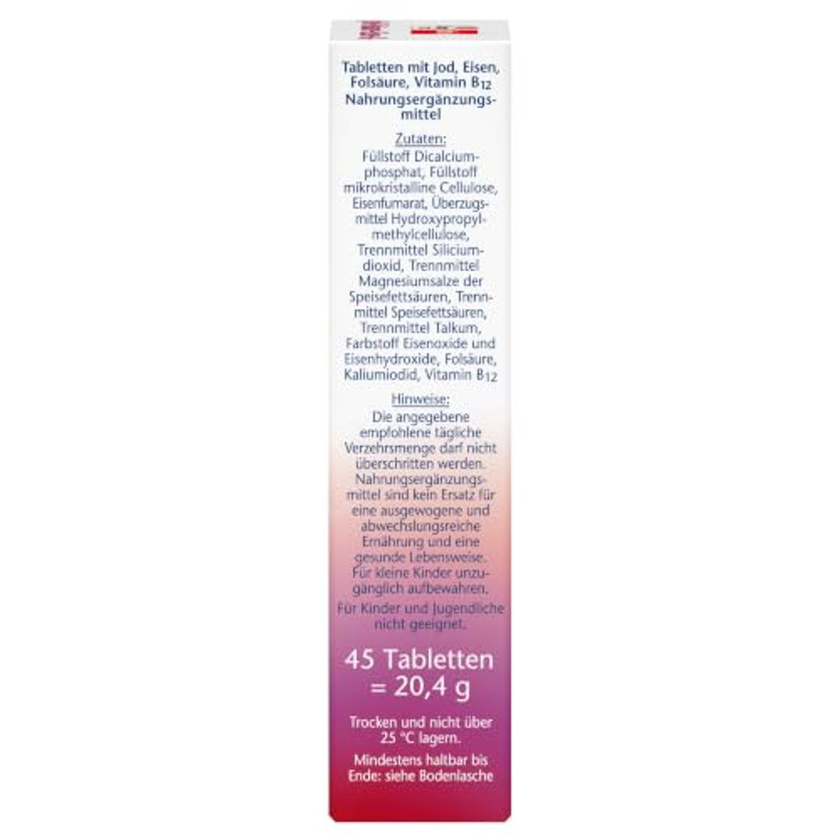 Doppelherz Jodium + Foliumzuur + IJzer + B12 45 mini-tabletten - 6-pack