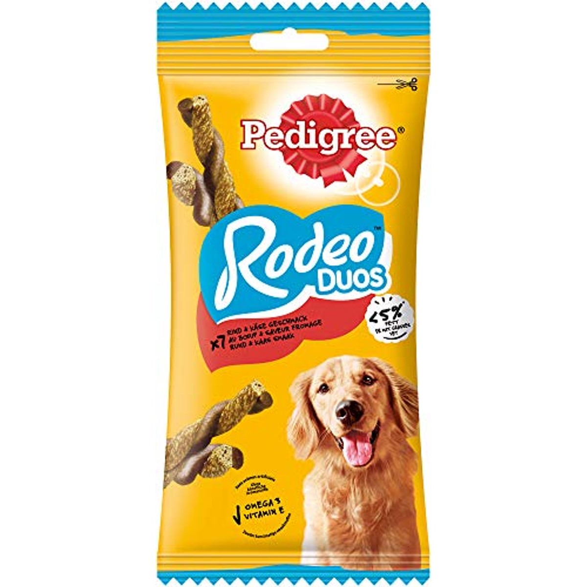Pedigree Rodeo Duos Sticks hondensnack rund & kaas 10 x 7 stuks - 3-pack