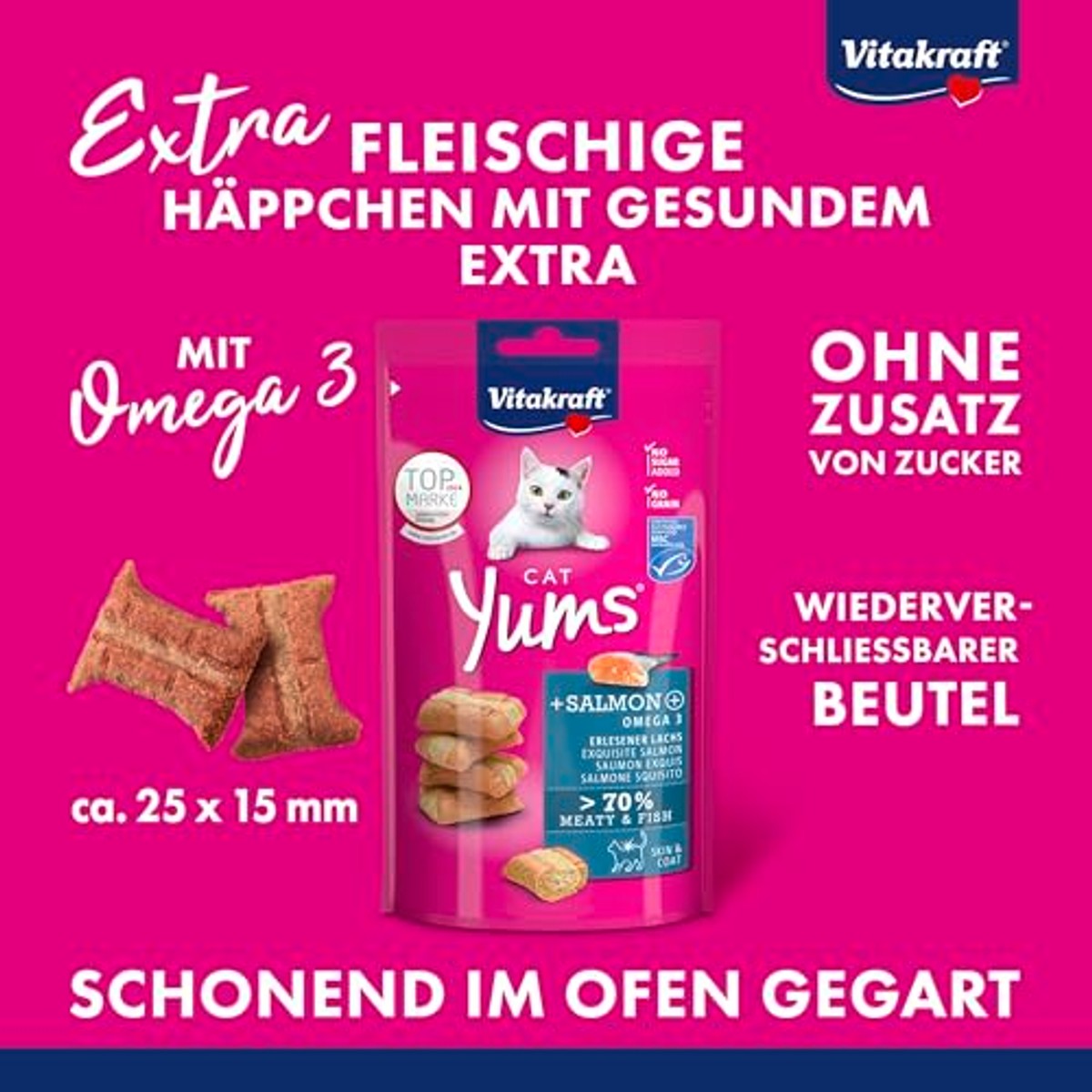 Vitakraft Cat Yums Zalm, 9-pack (9x40g) – Vitakraft