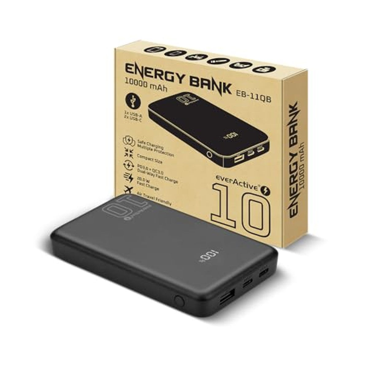 everActive Powerbank 10000mAh 20W EB-11QB - 3-pack