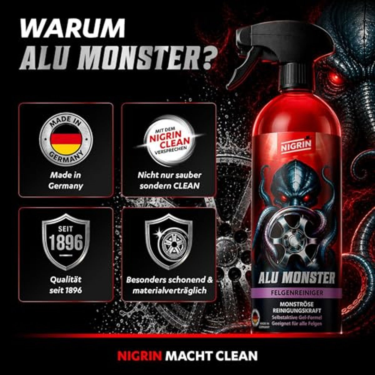 NIGRIN Alu Monster Velgenreiniger 1 l – NIGRIN