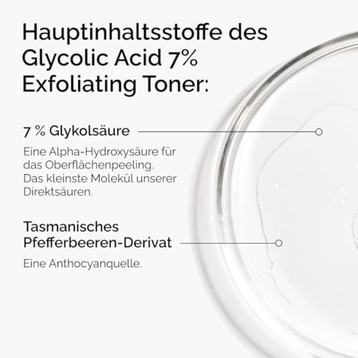 The Ordinary Glycolic Acid 7% Exfoliating Toner, Aufhellender und glättender täglicher Toner für einen gleichmäßigeren Hautton