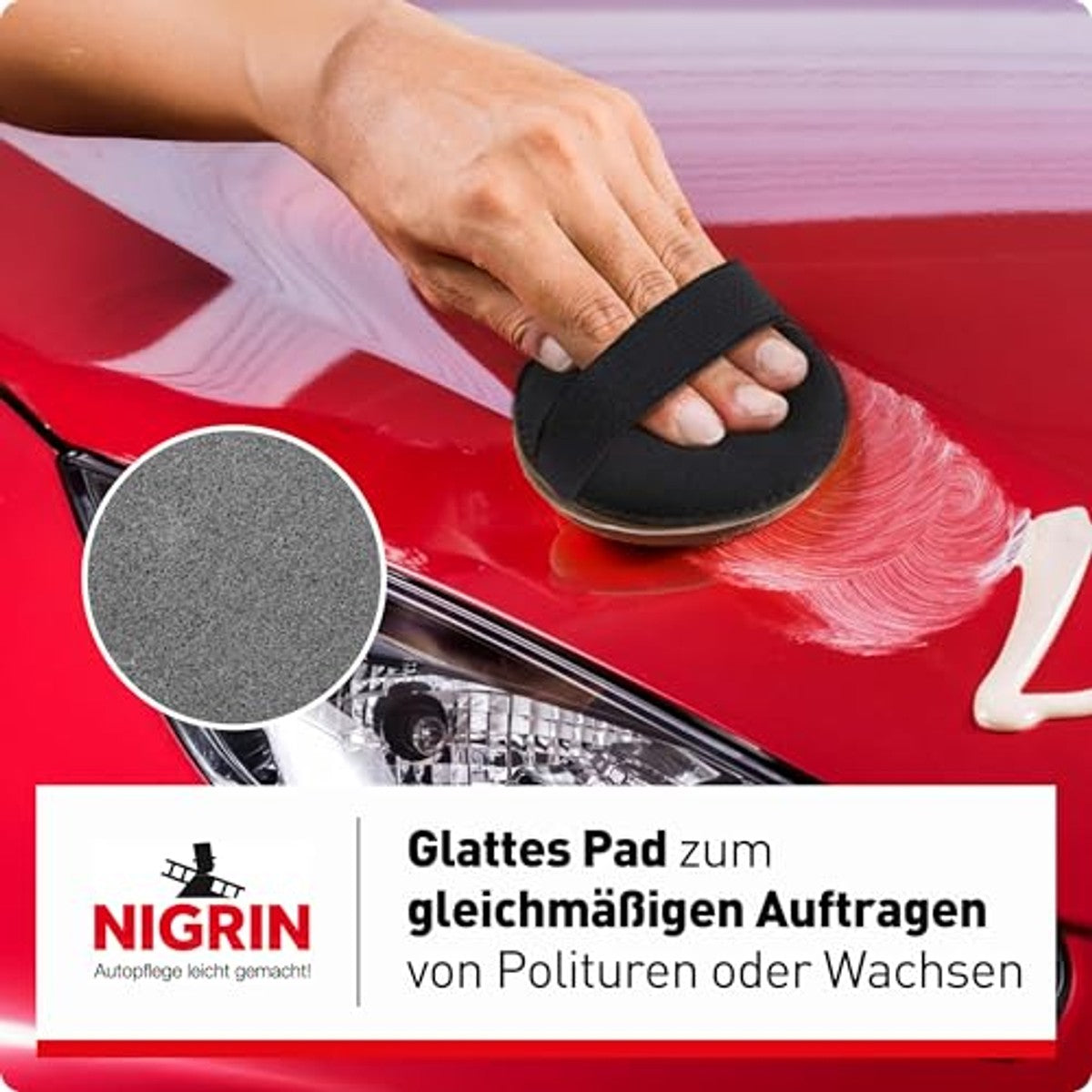 NIGRIN Handpolijstpads 3-delige set 12,5 cm - 3-pack