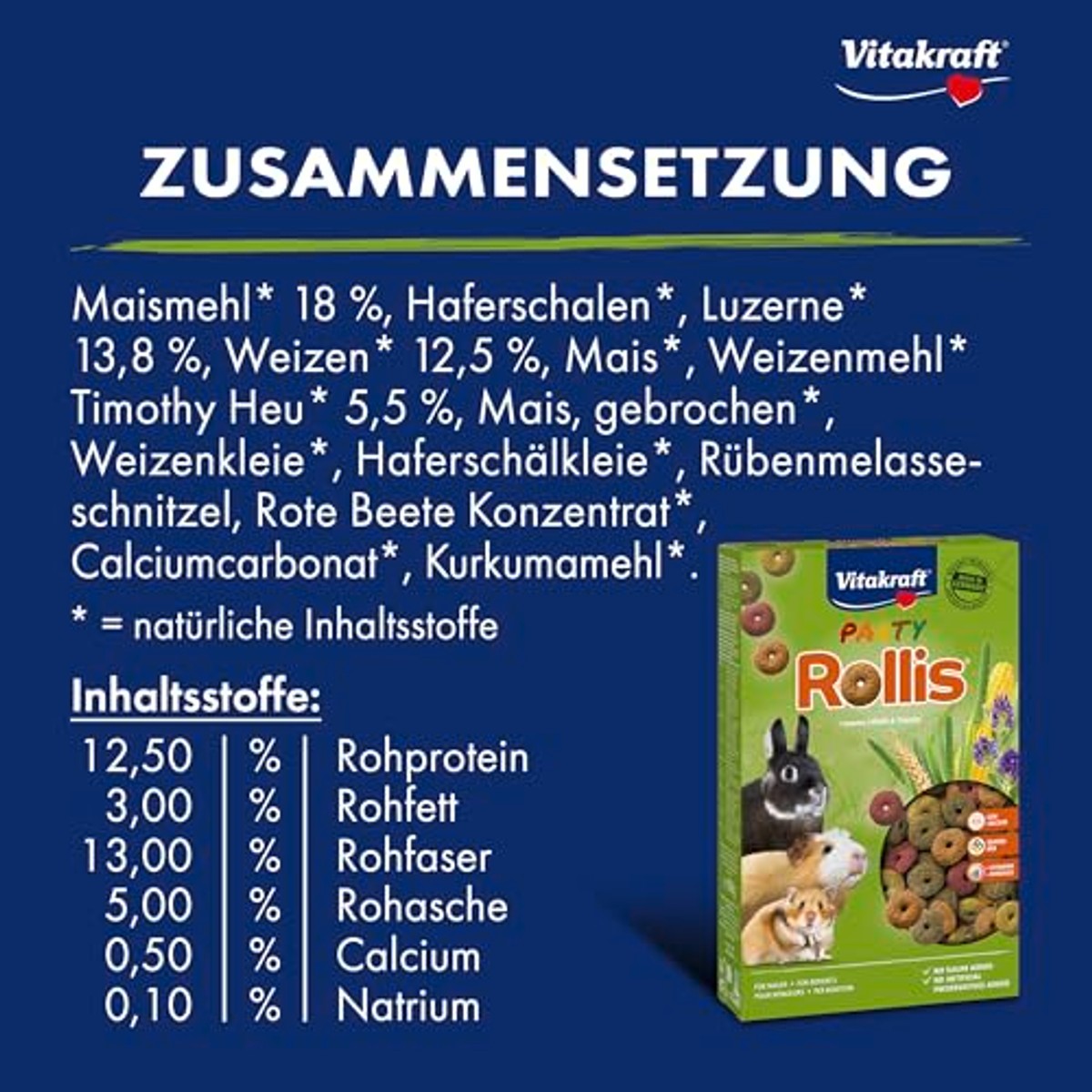Vitakraft Rollis knaagdiersnack luzerne 7 x 500 g - 3-pack
