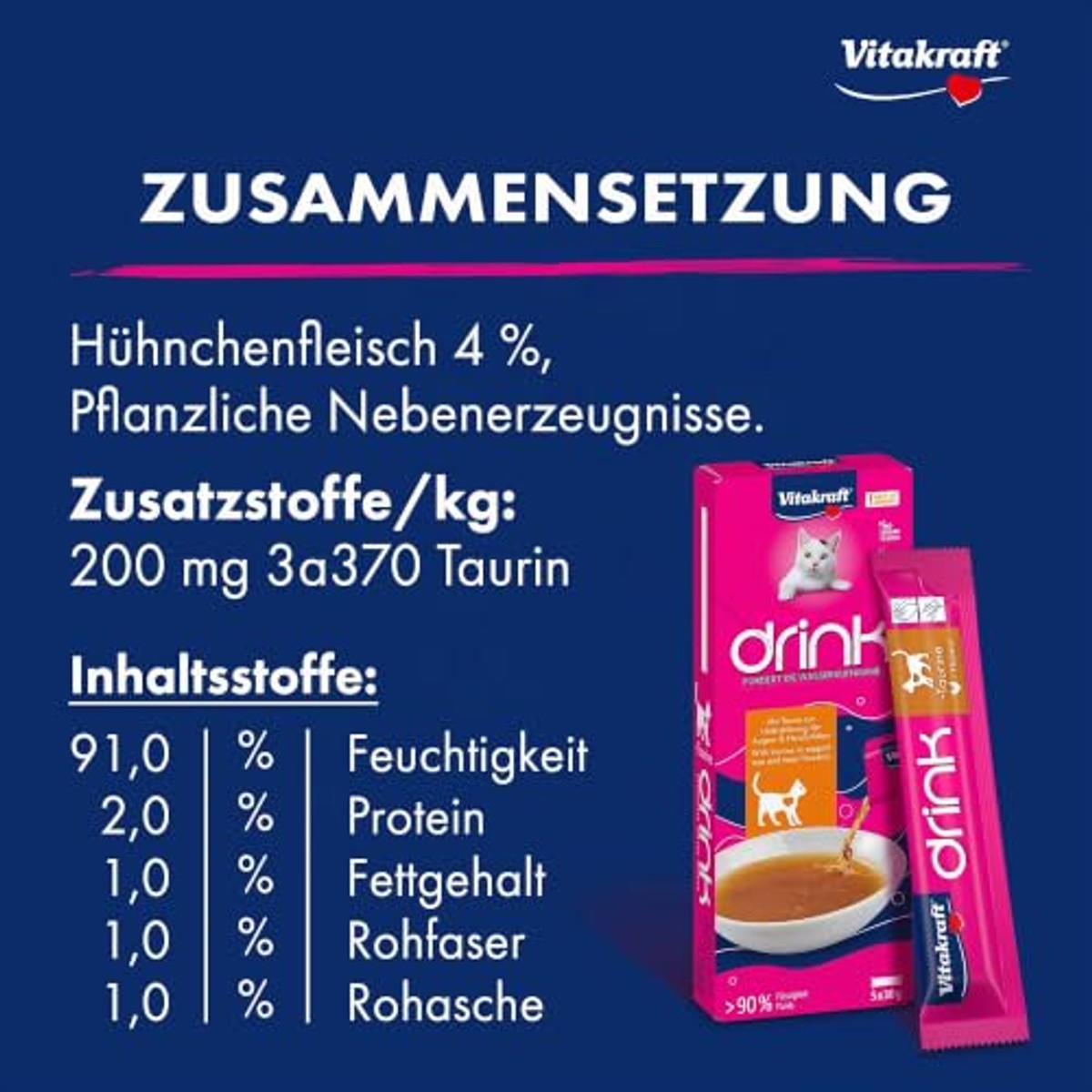 Vitakraft Drink kattensnack kip 5 x 30 g - 3-pack