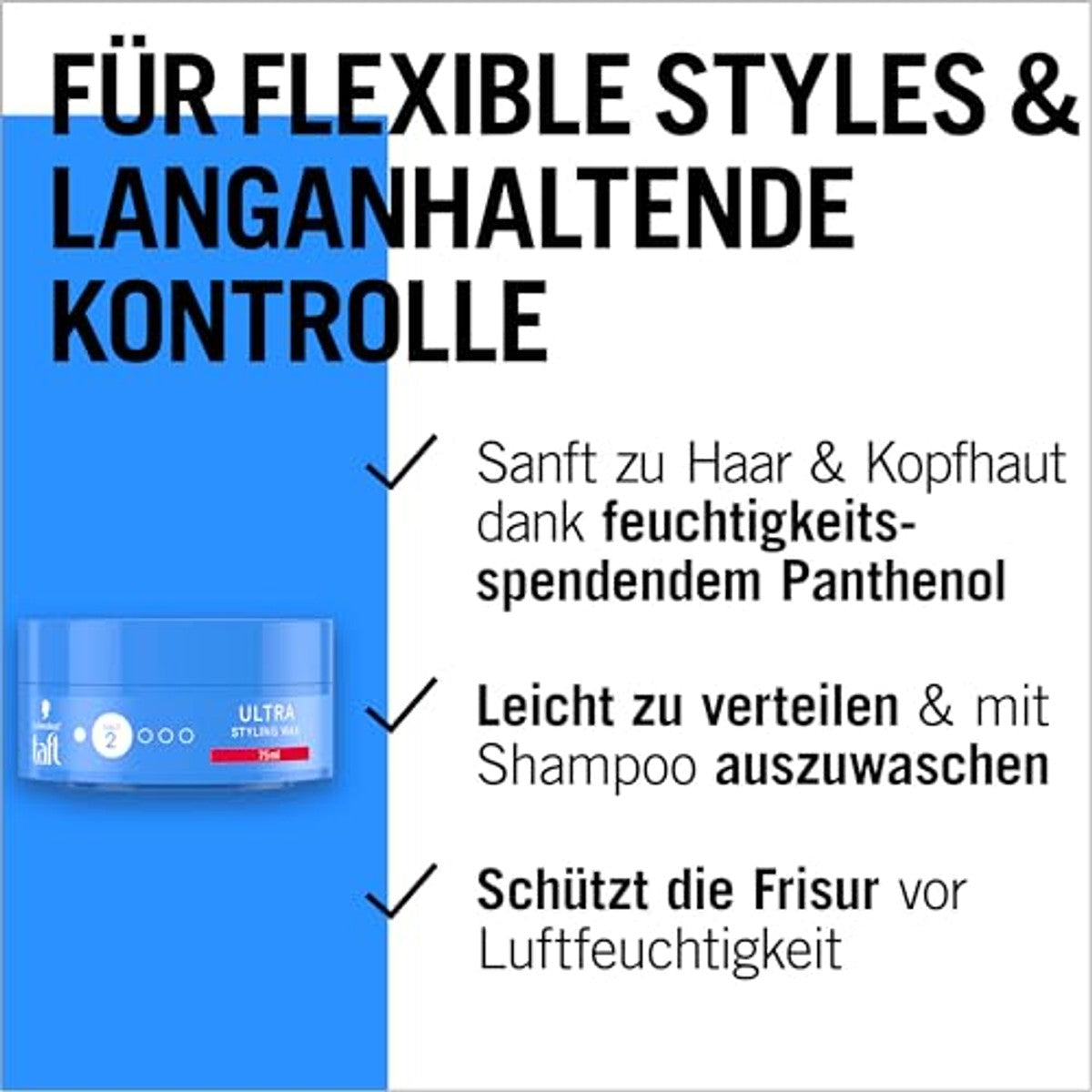 Schwarzkopf TAFT Ultra Styling Wax (75 ml) – TAFT