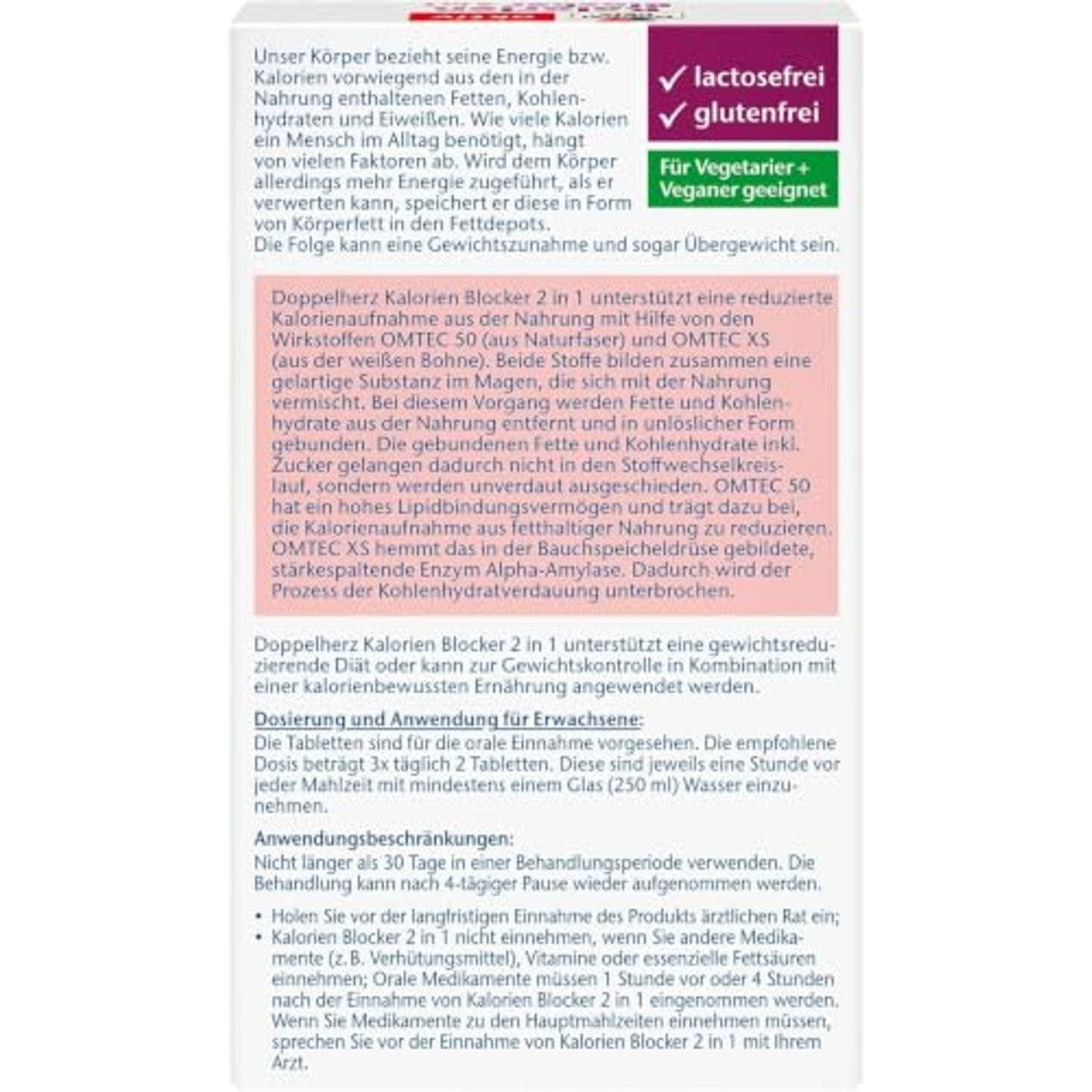 Doppelherz Calorieblocker 2-in-1 30 Tabletten - 6-pack
