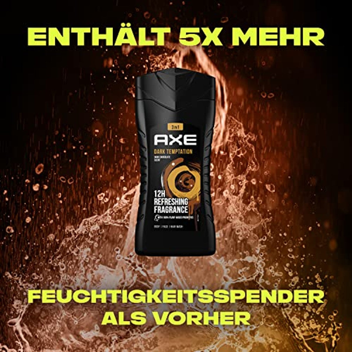Axe Dark Temptation XL 3-in-1 douchegel & shampoo 400 ml, 4 stuks – Axe