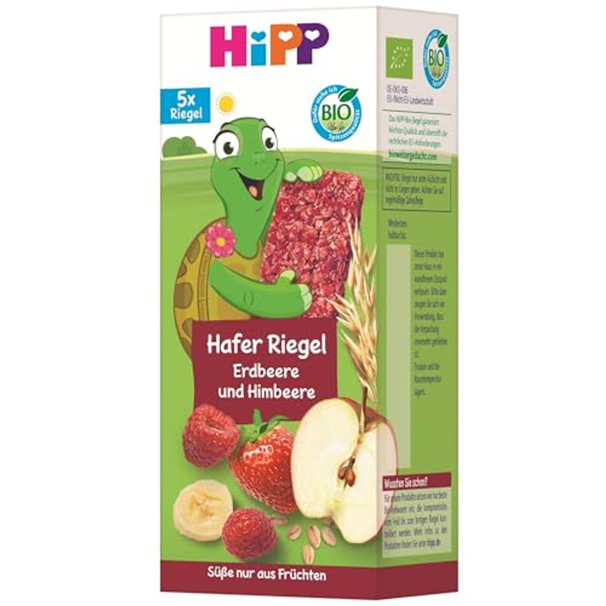 HiPP Schildpad Haverreep aardbei-framboos 3 x 40 stuks - Voordeelverpakking