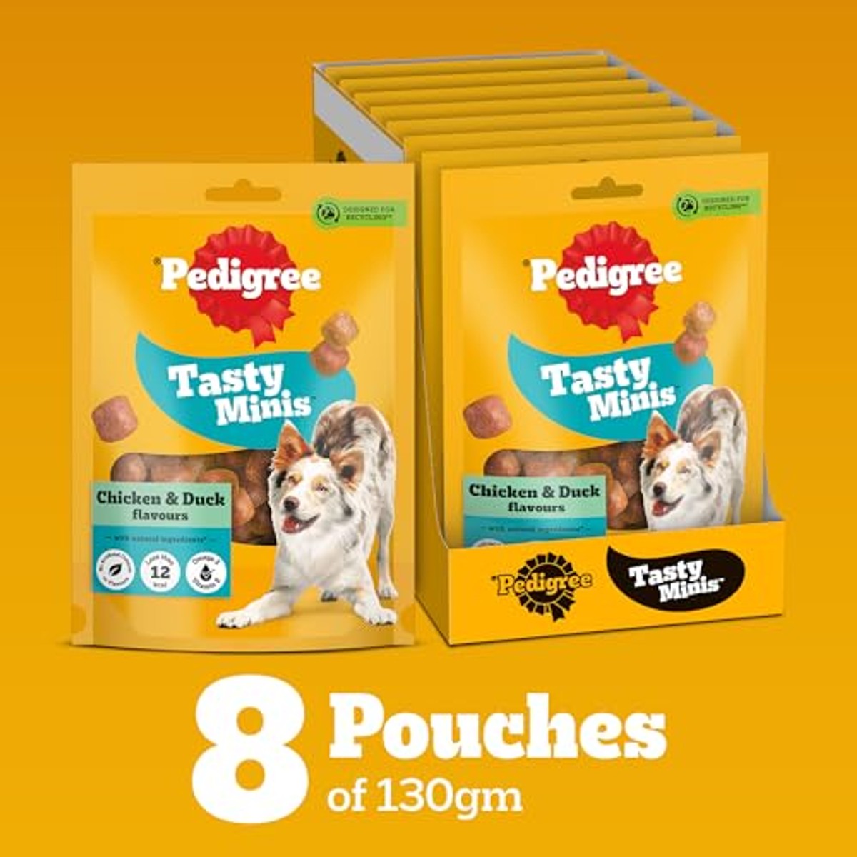 PEDIGREE Tasty Bites Kau-Würfel (8 x 130g) (EinheitsgröÃŸe) (kann variieren) – Pedigree
