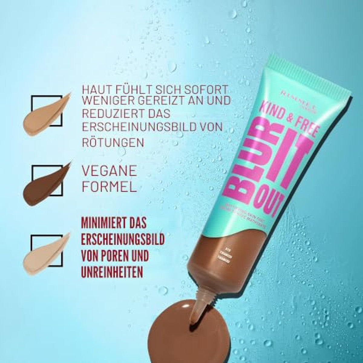 Rimmel London Kind & Free Blue It Out Foundation 103 True Ivory 30 ml - 6 stuks