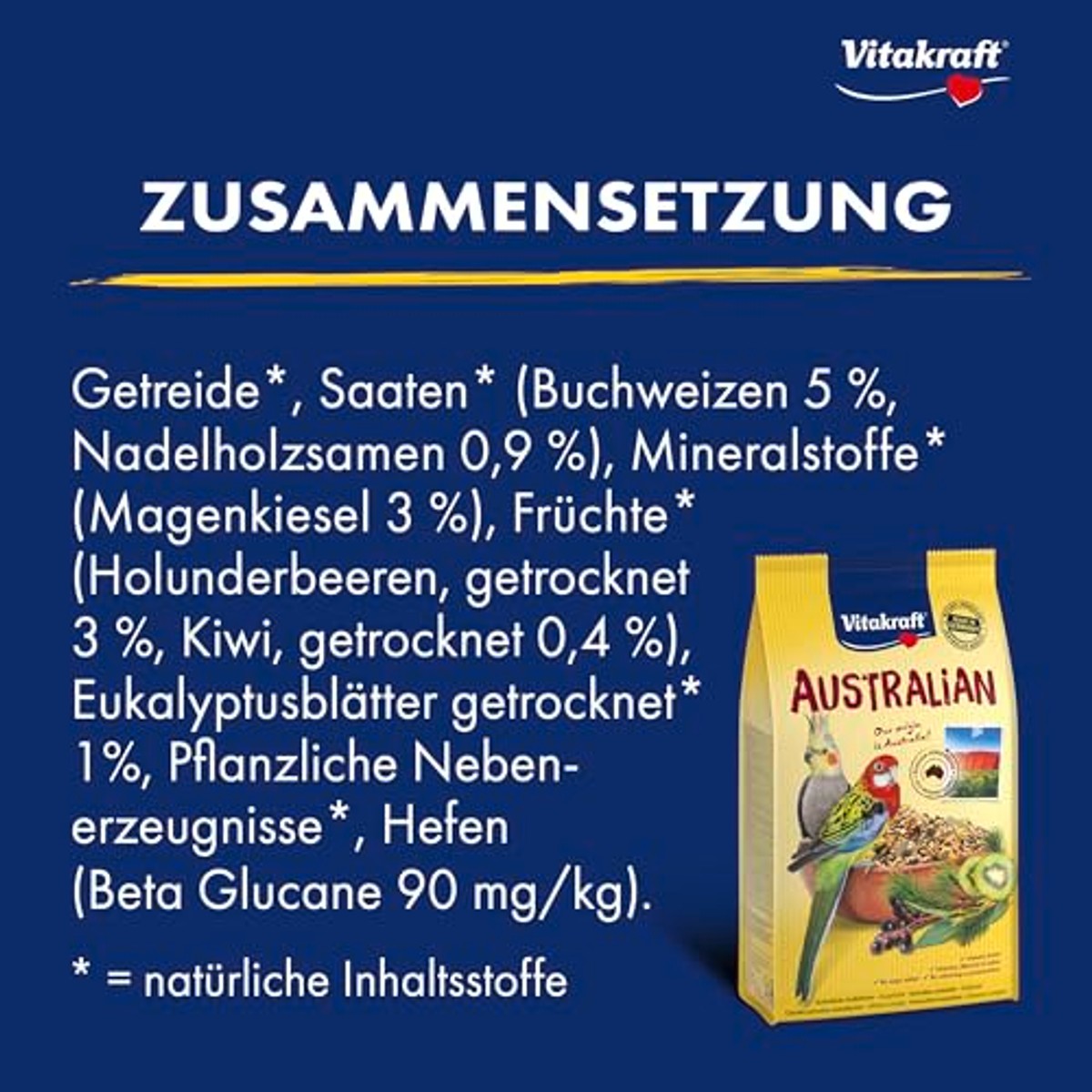 Vitakraft Afrikaanse kleine papegaaien vogelvoer 5 x 750 g - 3-pack