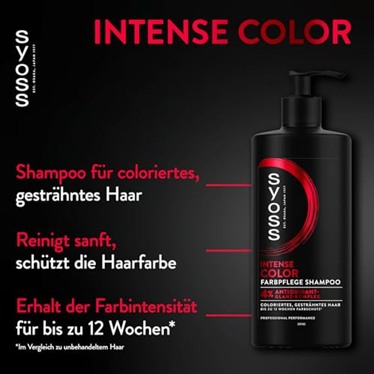 Syoss Intense Color Shampoo 3 x 440 ml - Voordeelverpakking
