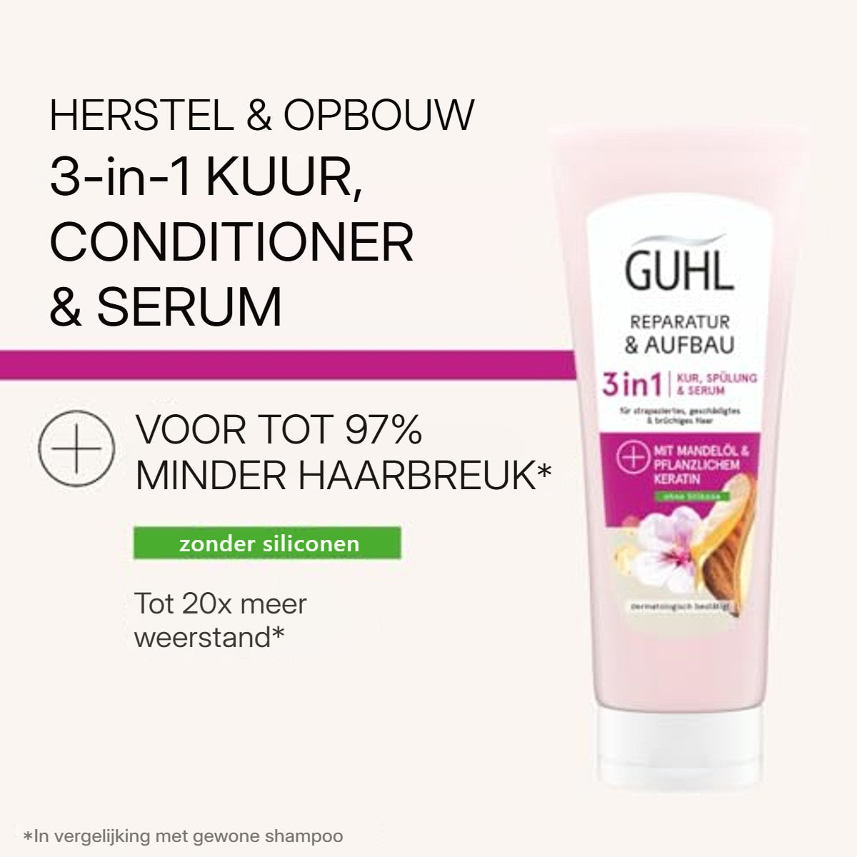 Guhl Diepe opbouw 3-in-1 kuur, conditioner & serum 6 x 200 ml - Voordeelverpakking – foto 5